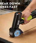 SeeSE Electric Box Cutter Cordless Rechargeable Scissors For Cardboard Boxes cutting thick cardboard effortlessly.