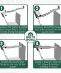Installation steps for Heavy Duty Gutter Hangers For 5 Inch K Style Gutters With Clip And Speed Screw Quick Install