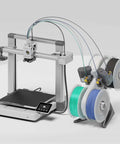 Detachable Filament Spool Holder for Bambu Lab 3D Printers A1 A1 Mini, showcasing multiple PLA PETG reels on a printer