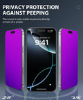 iPhone 17 Pro Max Privacy Screen Protector 6.9 Inch Purple Gradient Anti Spy Glass Shield Anti Blue Light HD Tempered Glass
