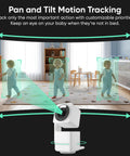 4K Pan Tilt Security Camera With Color Night Vision For Indoor And Outdoor Use, AI motion tracking in child's room