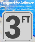 3 ft vinyl pool depth sticker on poolside emphasizing durability and adhesion