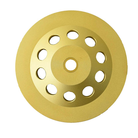 7 Inch Double Row PCD Cup Wheel Set For Beastly Concrete Coatings Removal And Surface Prep Remove Epoxy Mastic Glue Stucco Thinset
