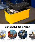 Air Hydraulic Foot Pump For Bead Breaker, 10,000 PSI Heavy Duty Auto Shop Tool with yellow reservoir