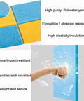 Badass High Density Acoustic Foam Panels For Studio And Office Sound Proofing Wall Treatment Noise Blocking Fabric Wrapped 5Cm Thick 50 Pack Nailed It For Prograde Audio Results showing blue and yellow polyester foam panels.