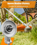 Stihl Gear Head Replacement Assembly For FS55 FS56 FS70 Brush Cutter in use, highlighting increased cutting efficiency