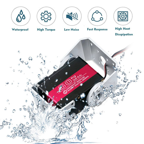 ANNIMOS 60KG high-torque servo motor with metal mounting bracket