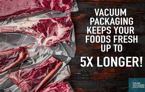 Chamber Vacuum Sealer CM255 For Home And Commercial Kitchens, Industrial Grade Packing Machine with fresh vacuum-packed meat.
