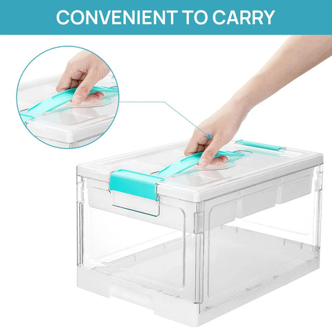 Big 24 Qt Clear Plastic Craft Organizer With Removable Trays And Dividers For Art Supplies Coloring Books Beads Markers Crayons Glue Sticks Scissors And Other DIY Crafts Ultra Convenient Storage Box