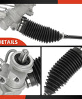 Close-up of hydraulic power steering rack and pinion compatible with Buick Regal 1988 1993 and Chevrolet Lumina 1990 1993 and Oldsmobile Cutlass Supreme 1988 1993 left hand drive only with inner tie rods included