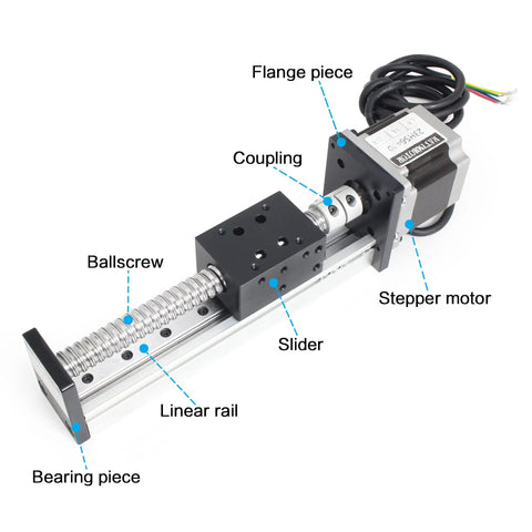 Stepper Motor Driver DM556S Kit With CBX1605 Linear Stage 1605 Ball Screw Square Linear Rail Motorized XYZ Slider Table CNC