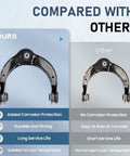 Front Right And Left Upper Control Arm With Ball Joint Assembly For 2011 2015 Durango And 2011 2015 Grand Cherokee comparison