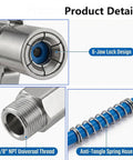 Heavy Duty Grease Gun Coupler Kit With 12 Inch Flexible Hose And Double Handle G Coupler Built Tough 10000 PSI Leak Proof Attachment