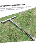 Stainless Steel Soil Sampling Tool With T Handle Probe For Lawn And Garden Care on grass lawn