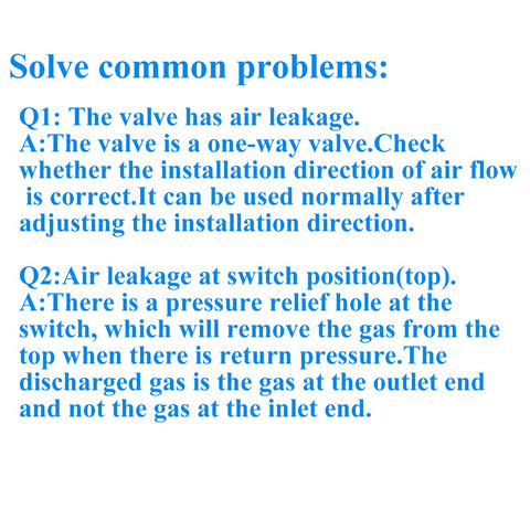 Solutions for air leaks in Push To Connect Air Control Ball Valve For 6mm Tube OD Pneumatic Flow Control Fitting With Union Adapter.
