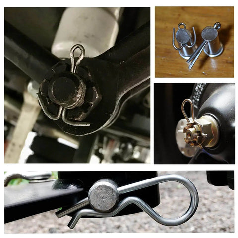 60 Pc Cotter Pin Hair Pin Kit With Zinc Plated R Clips For Hitch Pin Lock Systems installed on vehicles and machinery