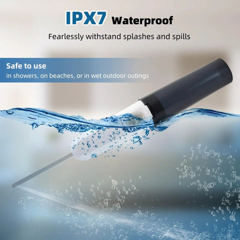 Two Pack Portable Bidet Travel Kit With Dual Sprayer shown underwater demonstrating waterproof feature