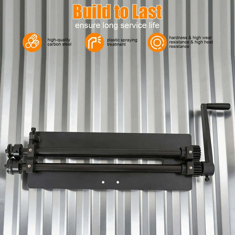 Pro Grade Sheet Metal Bead Roller for Beading and Flaring 18 Inch Throat Depth Heavy Duty Beading Tool on metal background