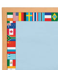 World Flags Bulletin Border Set 12 Piece Multicolor Classroom Decor For Geography And Language Activities on bulletin board corner