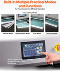 Electric Hydraulic Paper Cutter Built For Busy Print Shops And Mailrooms, Beefy Heavy Duty High Volume Cutter With A 26 Inch Cutting Width And 80 Mm Depth, 7 Inch Touchscreen Control Delivers Precise Fast Trimming Of Up To 800 Sheets In One Pass., 7 in touchscreen with four cutting modes