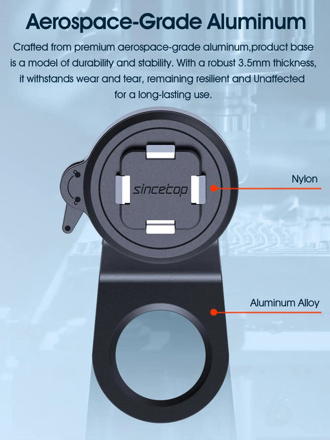 Quad Series Mountain Bike Phone Mount With Quick Lock And Release For Aluminum Handlebar Stem with aerospace-grade aluminum