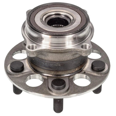 Front view of Front Hub Bearing Assembly For Honda Passport Acura MDX And Pilot 2016 2023 5 Lug Without ABS 512629 Bolt On Direct Fit 28 Spline Ball Unit.