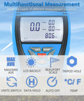 Handheld Cup Anemometer With Compass, 93 MPH Digital Wind Speed Meter, 360 Degree Wind Direction, CFM Air Flow Readout, Wind Velocity Gauges For Outdoor Sailing, Surfing, Drone Flying And HVAC displaying LCD backlit screen and tripod hole