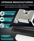 CR12 Steering Service Kit For Lawn Mowers And Compact Tractors Steering Rack Kit Pro Grade Compatible With CC30 CC30H CC30E Hydro Mini Riders Columbia CR30 MTD And Craftsman R1000 Lawn Tractors close-up view of components showing steel construction and toughness features