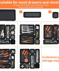 45 Pack Tool Box Organizer Trays And Dividers For Drawer And Toolbox Garage Storage Set for organizing tools and parts.
