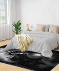 Bedroom with Locomotive Train Rug For Bedroom And Living Room, Comfy Underfoot Ultra Soft Low Pile Washable Rug With Non Slip Backing.