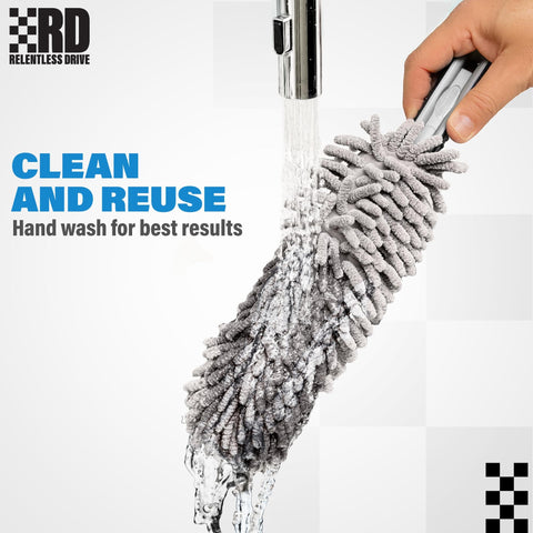 Car Interior Duster For Quick Cleanups In The Glovebox Lint Free Scratch Free Dashboards And Surfaces in hand under water