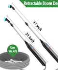 Electric Telescopic Sprayer Wand With 3 Adjustable Nozzles And 16.4 Foot Hose No Fuss Battery Powered Garden Sprayer Extends