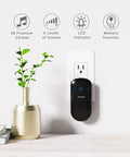 Wireless Doorbell Long Range Over 1000ft With 2 Plug In Receivers Includes Waterproof Button, 52 Chimes, 110dB Loud Tone And Colorful LED Flash, Super Easy Install No Wiring Needed, Great For Home Or Office on wall outlet