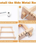 Beginner Friendly Weaving Loom Kit 9 By 11 Inch Wooden Frame Includes Yarn Pack And Tools For Kids And Adults assembly instructions