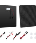 Go-To 20W 12V Solar Panel Battery Charger And Trickle Maintainer with smart controller, cables, IP67 waterproof, for RV, boat, car
