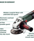 High Torque Angle Grinder With Electronic Variable Speed, 13.5 Amp, 2800 To 9600 RPM, Lock On Convenience, 4.5 And 5 Inch Wheel