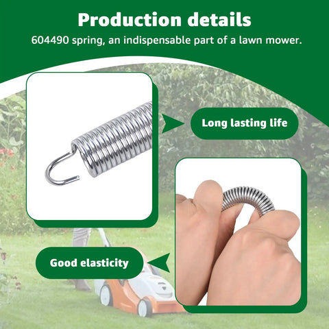 Drive Tensioner Spring 4 Pack For Raptor SD SDX Mowers Replacement Kit Keeps Belts Tight For Smooth Power Transfer 3 Inch By Half Inch Extension Springs Easy Install, 604490 spring