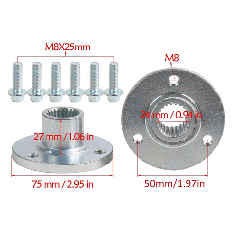 Rear Axle For Go Kart 32 Inch 810mm Powersports with screws, hubs dimensions for ATV Quad Drift Trikes kit.