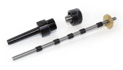 MT1 Pen Turning Lathe Mandrel for Wood Lathe, Fits Most MT1 Lathes, 1/4 Inch Shaft, Includes Five Slim Spacer Bushings shown