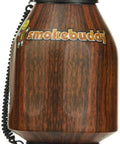 Wooden Personal Air Filter For Smoke Odor Control In Small Spaces, discreet brown filter for home, car, or office use, side view