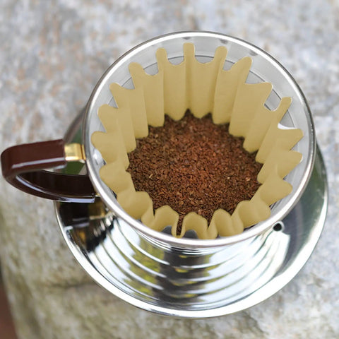 Top view of 100 Pack 1 To 4 Cup Disposable Basket Coffee Filters For A Smooth Brew Efficient And Convenient 1 Cup Size Eco Friendly