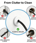 6 Pack Solid Silicone Cable Grommets For Walls Dustproof Waterproof Shield Keeps Starlink Dishy And Ethernet Lines Secure With A Snug No Sweat Pass Through Fit. Image shows a sealed cable grommet preventing dirt and insects.