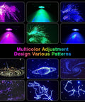 Starlight Headliner Kit Twinkle RGBW Fiber Optic Star Ceiling Lights with multicolor patterns and effects on display