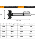 Pro Level Forstner Drill Bit Set 15Mm To 35Mm Round Shank Slick Cutting Hole Pioneers For Fine Woodworking Tough As Nails Heat Treated Alloy Steel Smooth Edge, showing a 15mm bit detail.