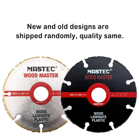 Heavy Duty 4 1/2 Inch Brazed Tungsten Carbide Cutoff Wheels With 7/8 Inch Arbor, ideal for cutting wood, laminate, and plastic.