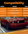 Ford Mustang Rear Upper And Lower Tubular Control Arm Kit With Hardware For 1979 2004 Camber Arms Beefed Up Performance Suspension Upgrade For Street Track Use Today compatibility chart for Mustang and Capri models