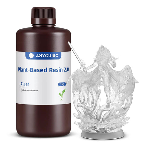 Ultra Low Odor Plant Based 405nm Resin For LCD 3D Printing, Quick Cure And High Precision With 2.0 Formula, 1000g Bottle