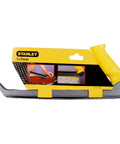 Image of a Metal Body Surform Plane for Precision Shaping and Smoothing, 11.8 inch hand tool with yellow handle and interchangeable blades.