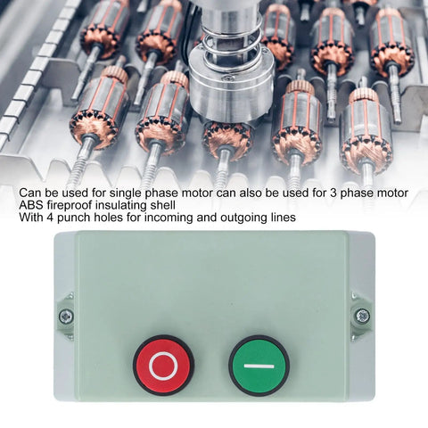 Heavy Duty Magnetic Switch Starter For 220 230V Single Phase Motors With Overload Protection IP55 Splashproof Housing