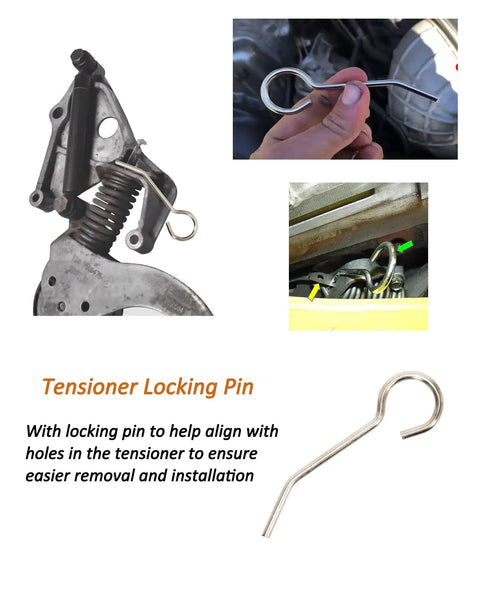 Tensioner locking pin from Serpentine Belt Tensioner Tool And Drive Belt Replacement Kit For R52 R53 BMW Mini Cooper.